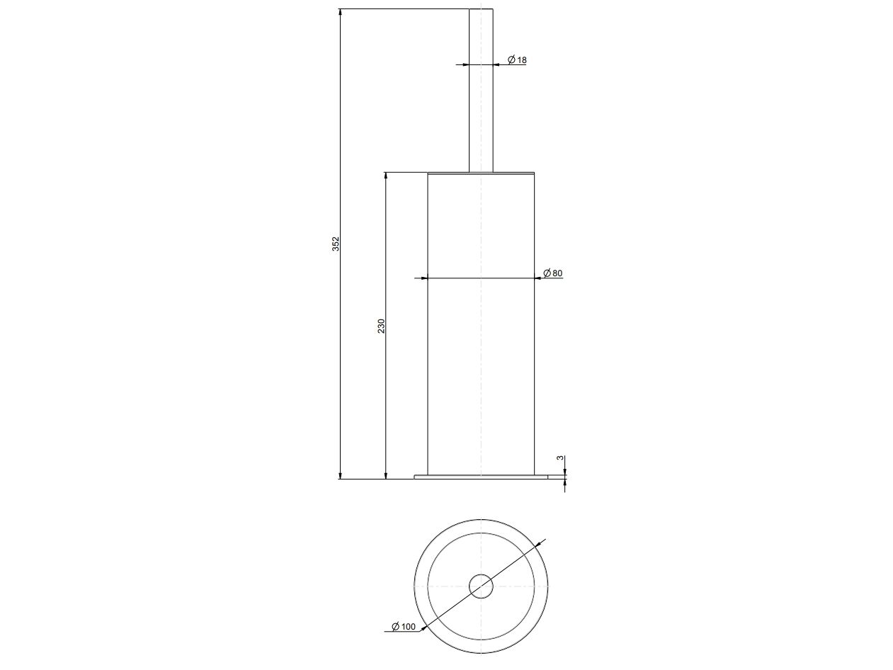 Металлическая щетка для унитаза Rubinetterie Frattini аксессуары ARCH-00102344 - Вид №6
