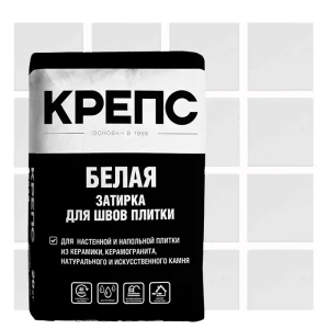 Затирка цементная Крепс цвет белый 20 кг 82631167 STLM-2126669
