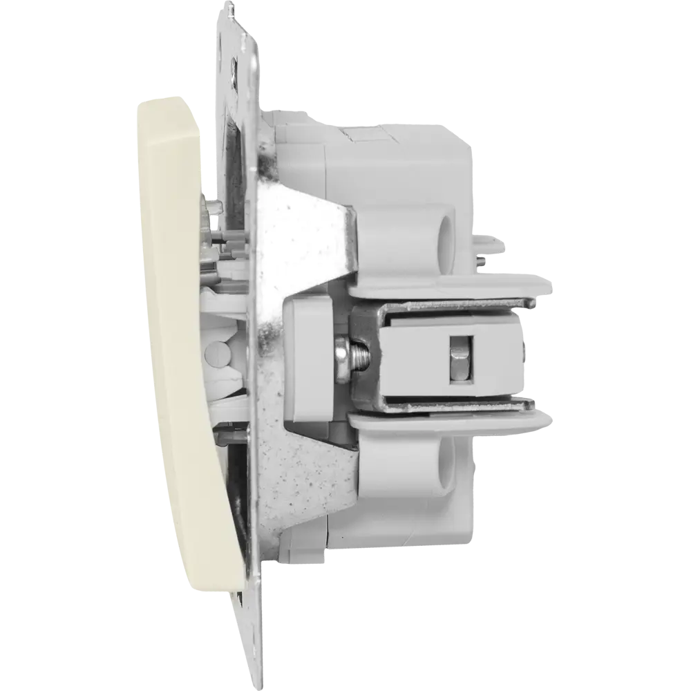 Встраиваемый выключатель GUSI Electric с 1 клавишей бежевого цвета 83864216 Ugra STLM-0045153 - Вид №3