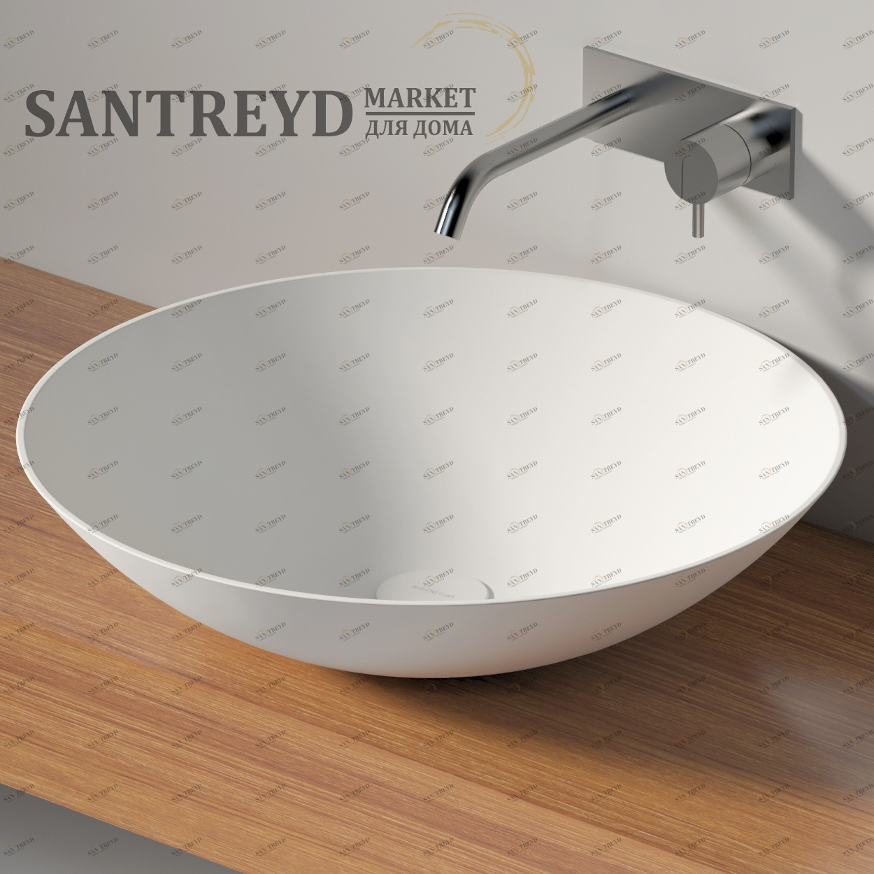 VELOTONDO54BIANCO Накладная раковина на столешницу  круглая Antoniolupi 