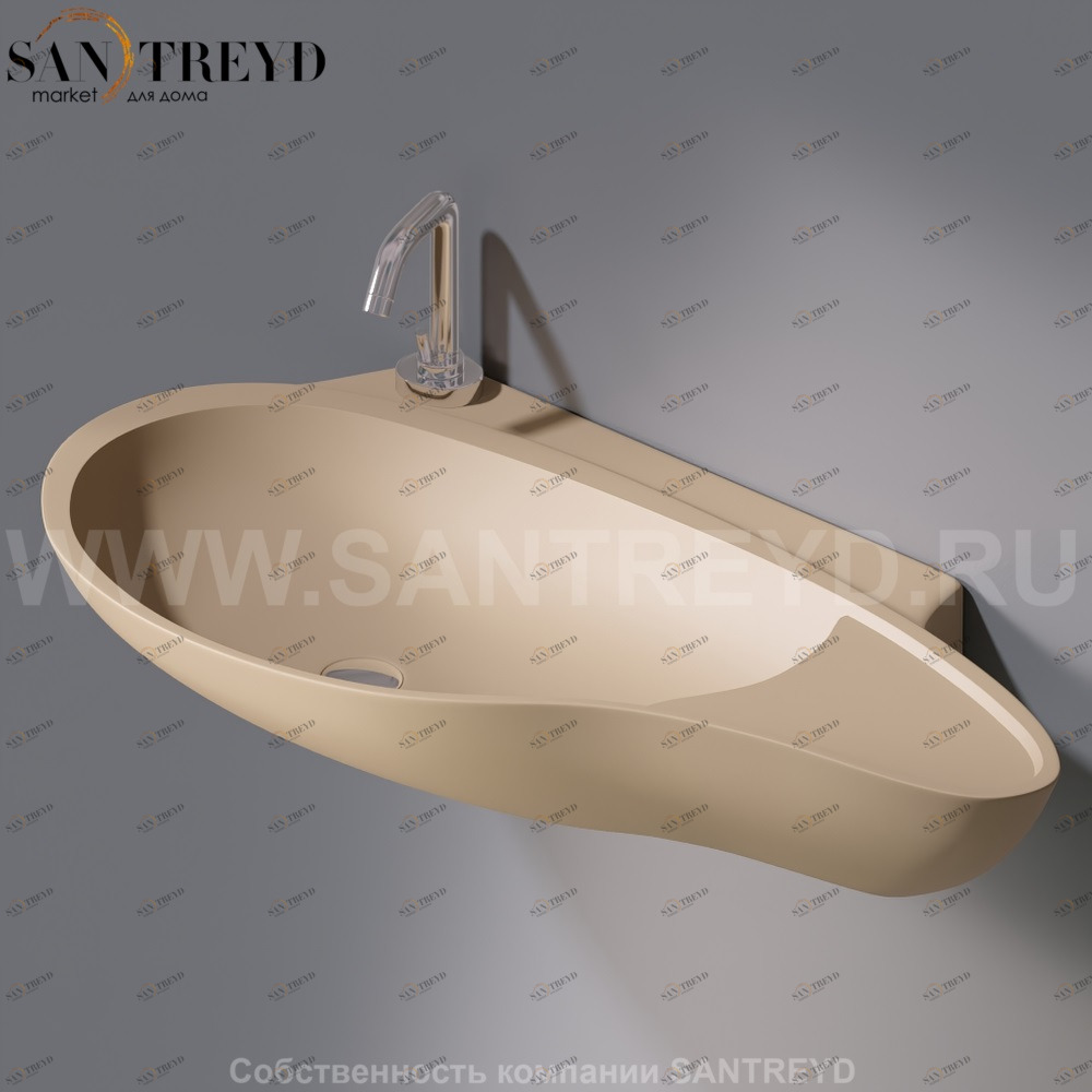L500T0R1V4.131 Подвесная раковина настенная овальная A. e T. Italia SPOT бежевая AeT ITALIA ACCENT
