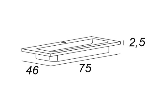 Мебель для ванной CEZARES TIFFANY 75 Nero grafite 54949 - Вид №3