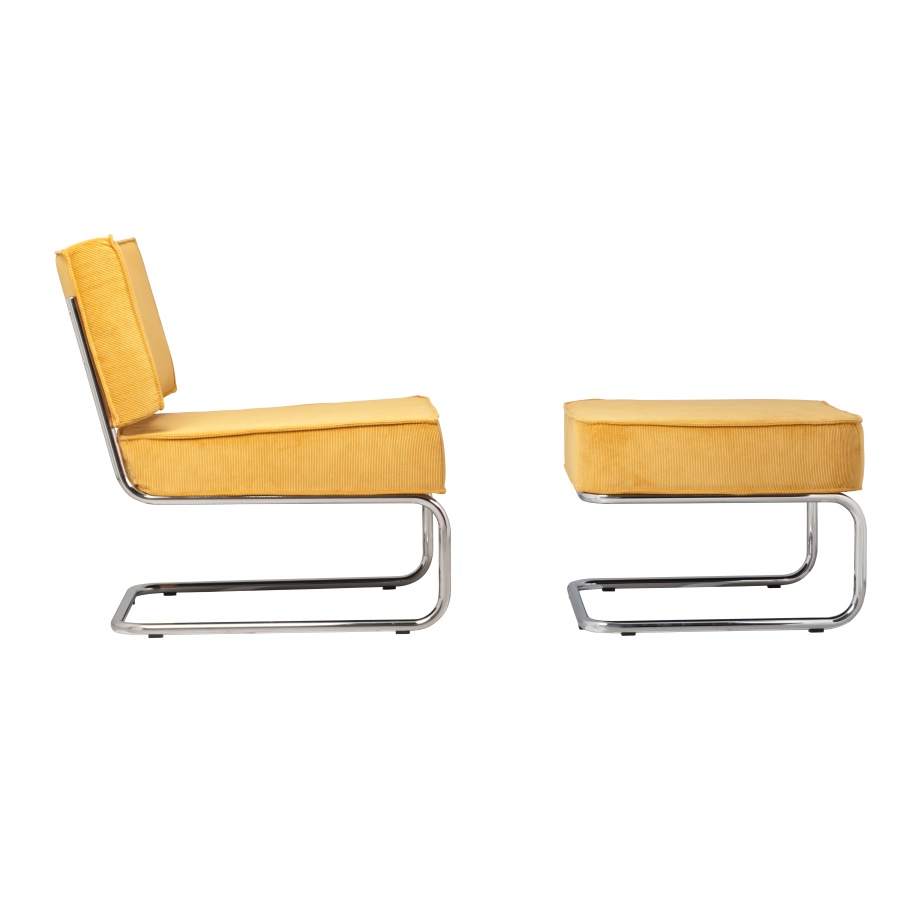Кресло Lounge Ridge Rib желтое Zuiver 3100013 - Вид №12