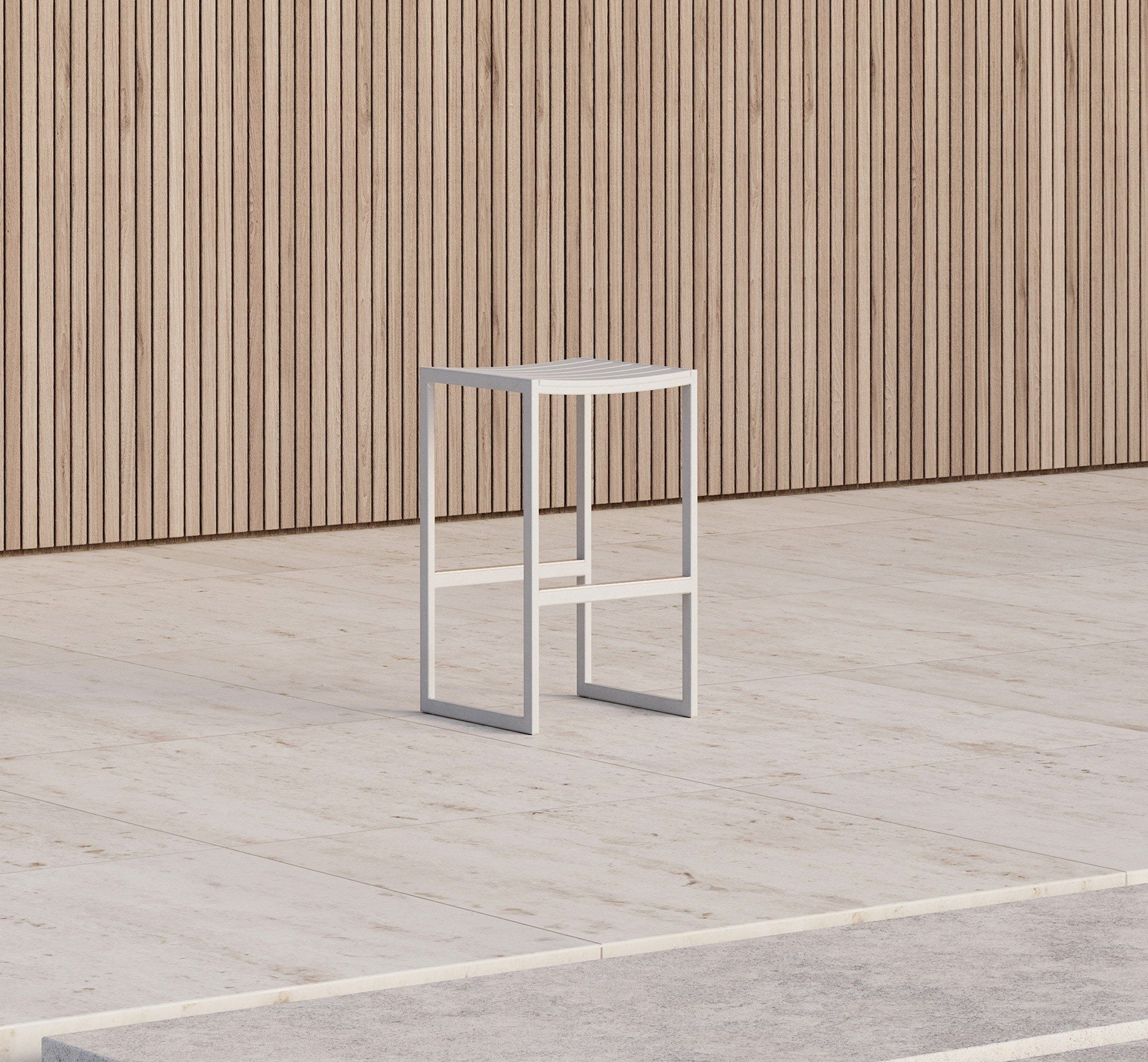 Алюминиевый высокий стул с порошковым покрытием с подставкой для ног Case Eos ARCH-00093146 - Вид №12