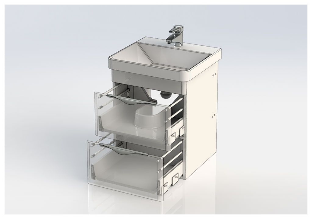 Тумба с раковиной Aquanet Орлеан 50 белый 0018308000182310 - Вид №6