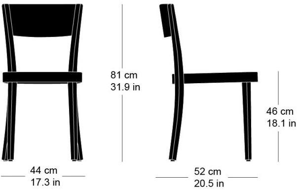 horgenglarus Деревянный стул с открытой спинкой  1-060  - Вид №10