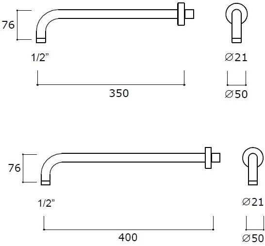 MINA Душевой набор из нержавеющей стали с переключателем Corsivo sun-id-1483162 - Вид №5