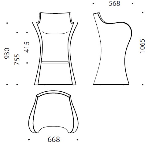 B-LINE Табурет из полиэтилена Woopy sun-id-1436341 - Вид №5