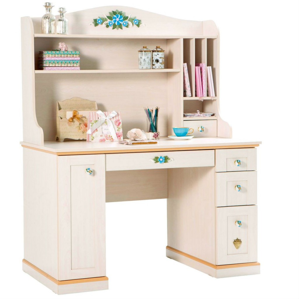 Письменный стол с ящиками беленый дуб Flora CILEK FLORA 00-3832429 Бежевый Santreyd - Вид №2