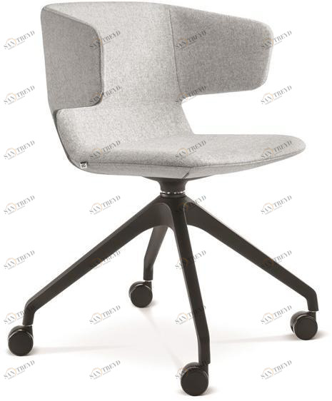 LD Seating Вращающееся офисное кресло из ткани на колесиках Flexi Flexi/p, f95-bl