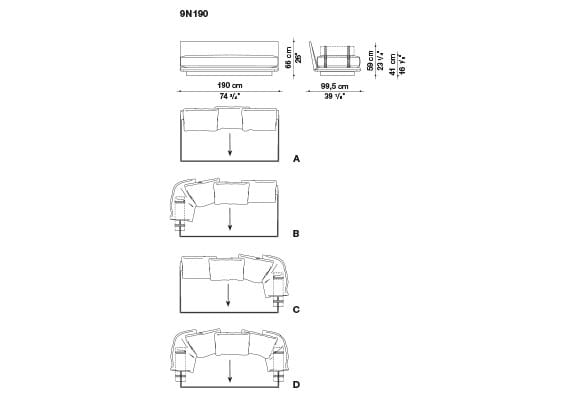 Секционный диван B&B Italia Noonu ARCH-00013428 - Вид №9