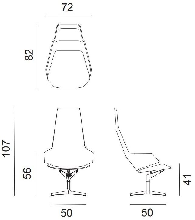 arper Кресло руководителя поворотное на 4 спицы с подлокотниками Aston sun-id-1405618 - Вид №4