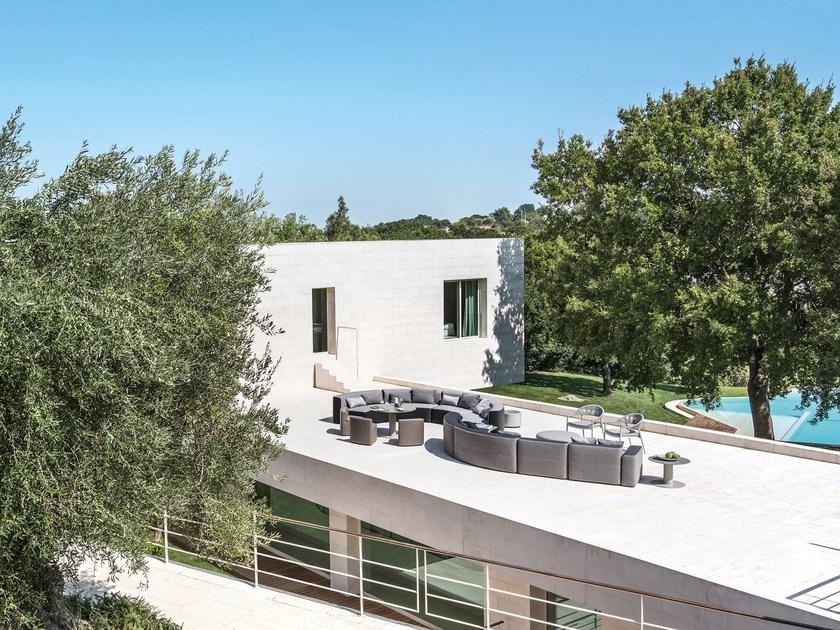 Varaschin Изогнутый модульный садовый диван из ткани Belt 221 - Вид №5