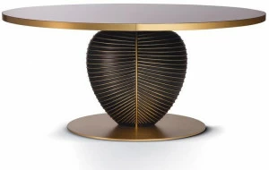 Paolo Castelli Круглый стол из дерева и лакированного стекла