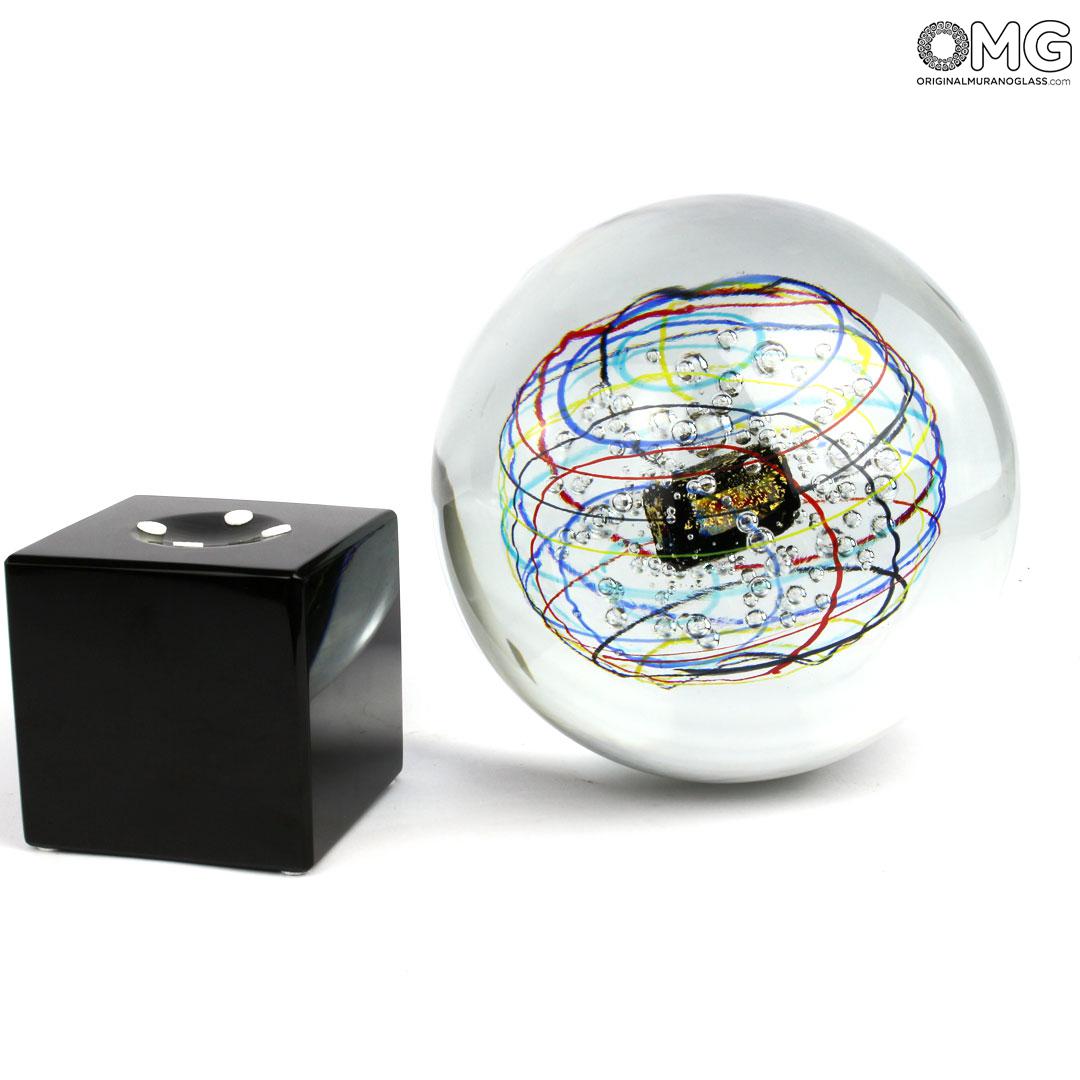 3922 ORIGINALMURANOGLASS Скульптура Шар предсказаний - муранское стекло OMG 18 см  - Вид №1