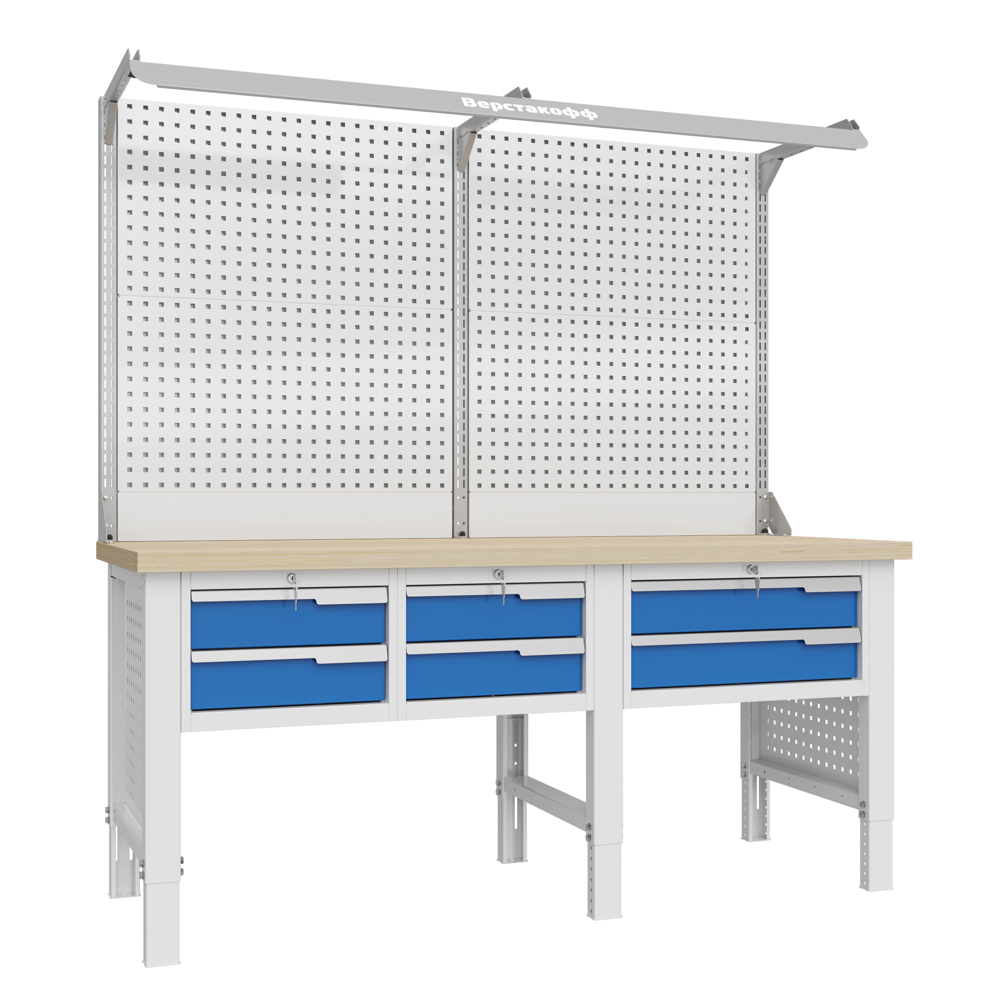 Верстак слесарный CTR 2002.S11L1.23-2F Верстакофф 124489