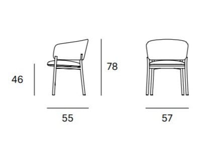 Мягкий тканевый стул с подлокотниками Blasco&Vila RC Wood ARCH-00035373 - Вид №20