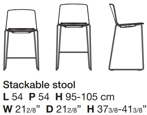 Kristalia Табурет садовый высокий со спинкой Rama sun-id-1472619 - Вид №5