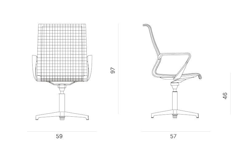 Регулируемое по высоте вращающееся офисное кресло Quadrifoglio Group дизайн-офис ARCH-00133312 - Вид №15