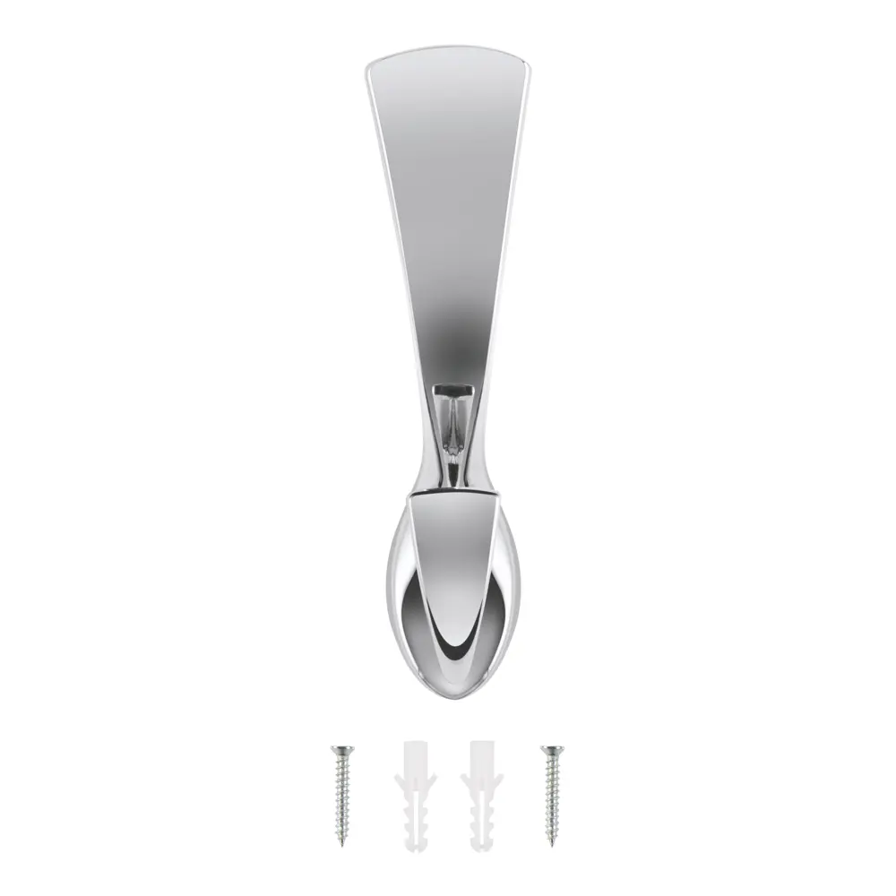 Крючок мебельный двухрожковый Edson 9303-N00-CHR ЦАМ хром 89364403 STLM-2114390  - Вид №2