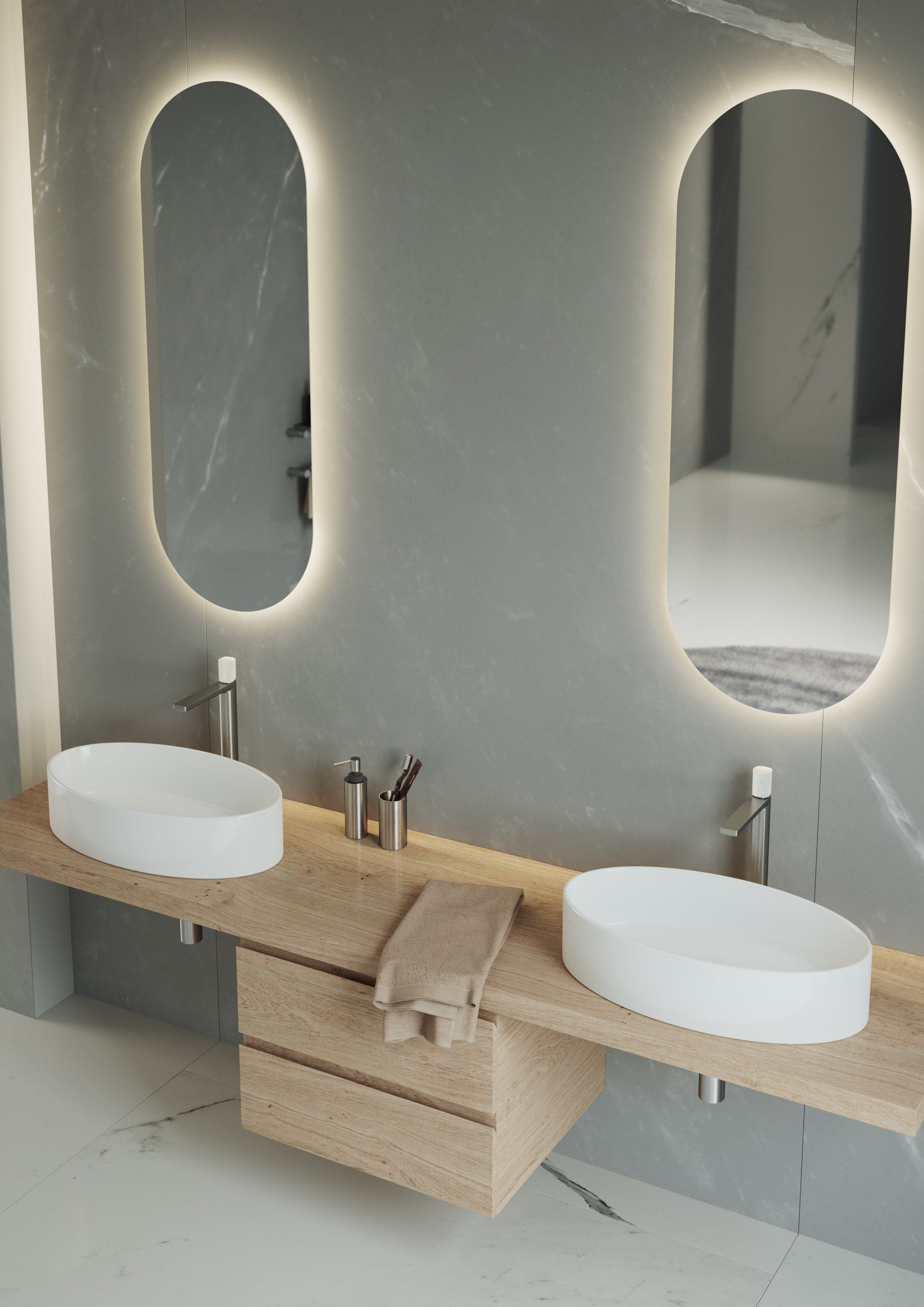 Полная мебель для ванной комнаты GSG Ceramic Design Like ARCH-00081442 - Вид №3