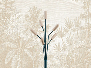 Стальная и деревянная напольная вешалка