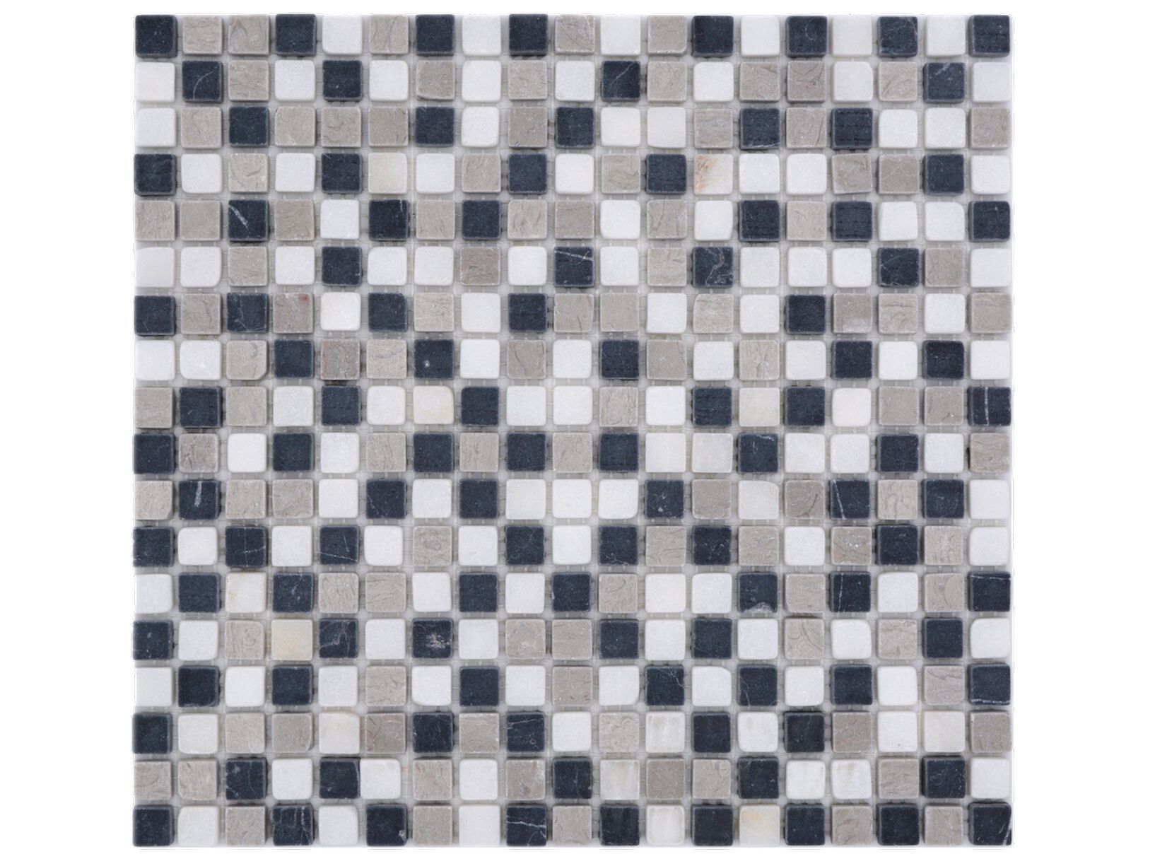 Мраморная мозаика Botticino, серая и черная Mosaix ARCH-00136803 - Вид №1