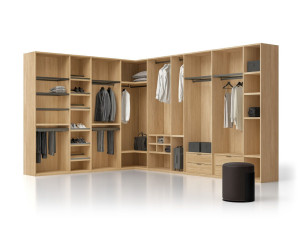 Деревянная секционная гардеробная