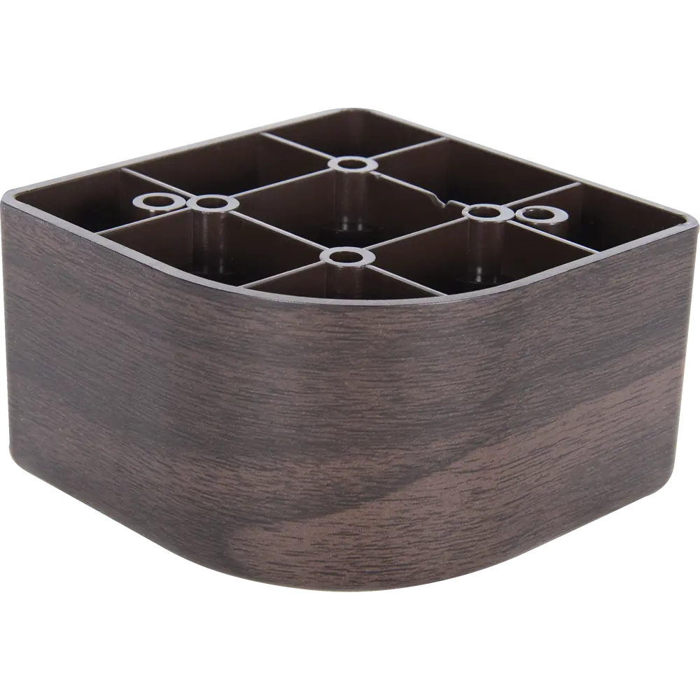 ЛЕВША | Мебельная опора квадратная 85×85 мм венге с винтовым креплением 82065881 STLM-0018707 - Вид №2