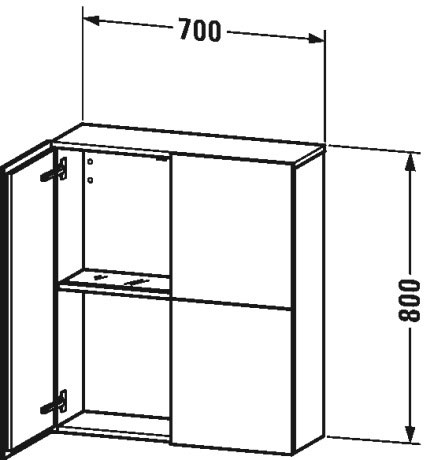 LC116708585 L-Cube Шкаф Белый глянцевый лак Duravit - Вид №1