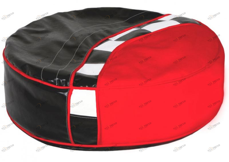 Пуфик ABC-KING круглый Formula -( чер/крас) 4631147955685