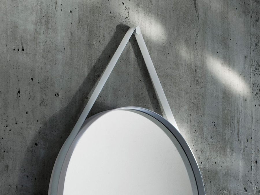 Зеркало Strap настенное D70 серое Hay 500012 - Вид №7