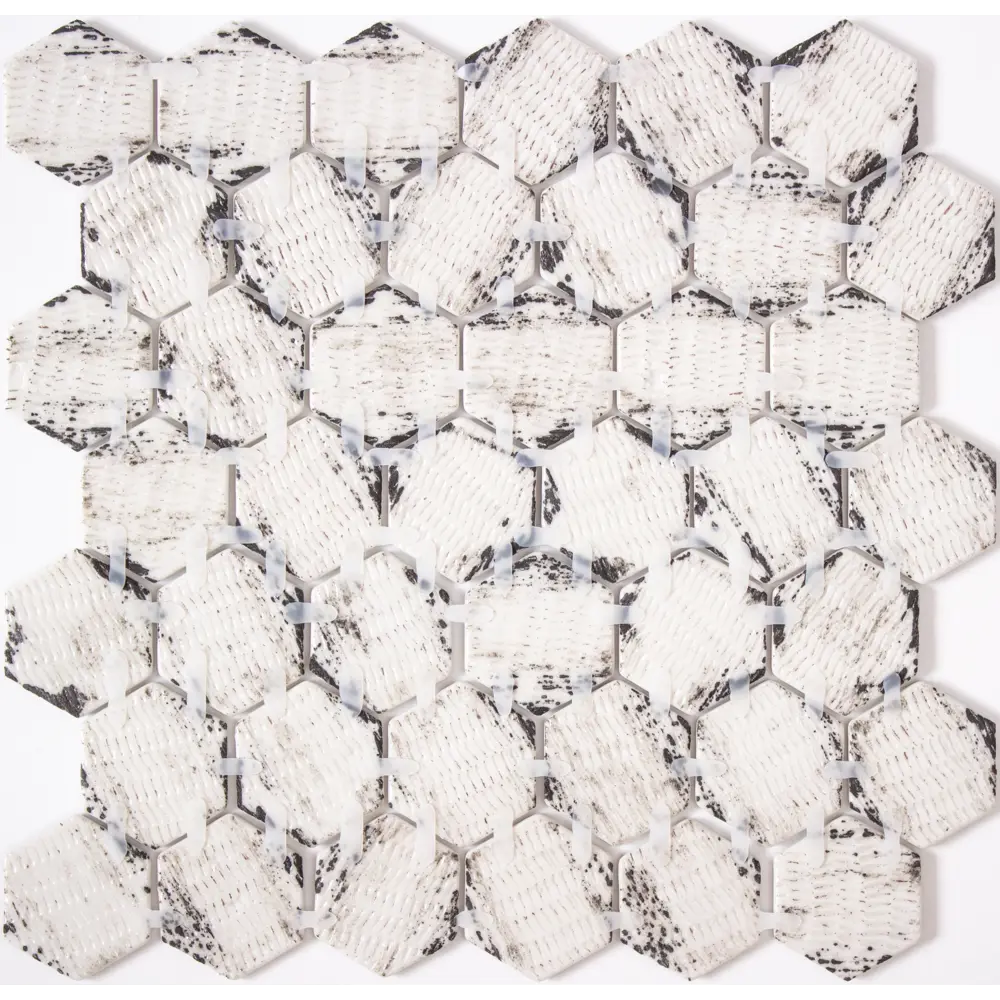 Мозаика Hexag Marble Coimbra стекломасса 28.4x4.9 см цвет черный 83681529 STLM-2106362 Santreyd Мозаика Onix - Вид №4