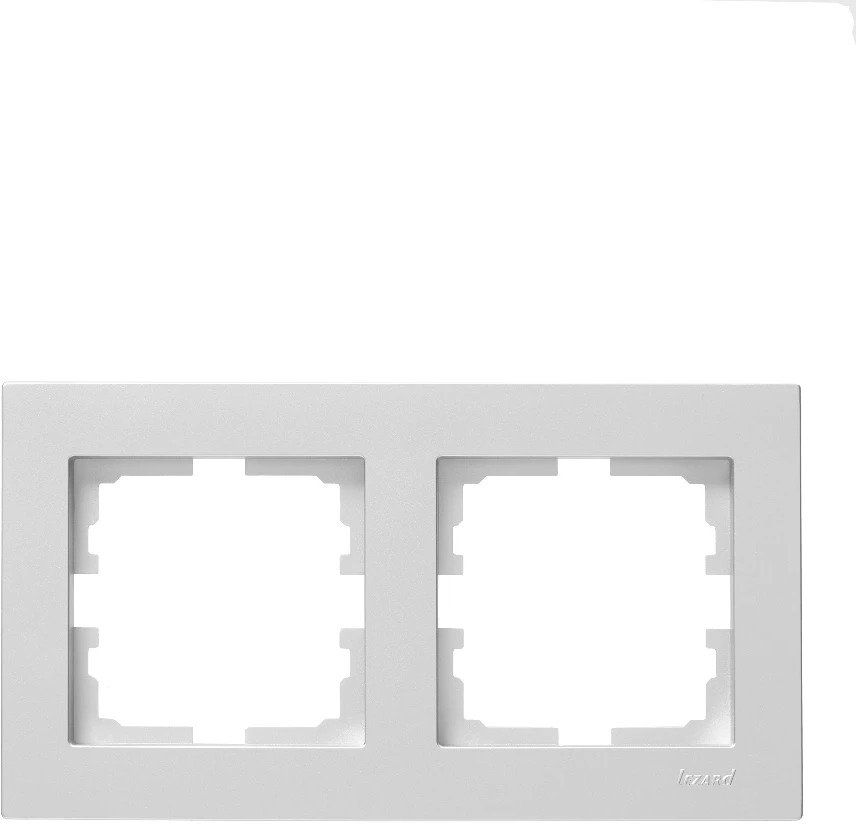 VESNA Рамка 2-ая горизонтальная без вст серебро