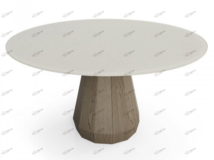 Huppé Круглый стол из дерева и стекла Memento 3286vc - 3287vc HUPPE