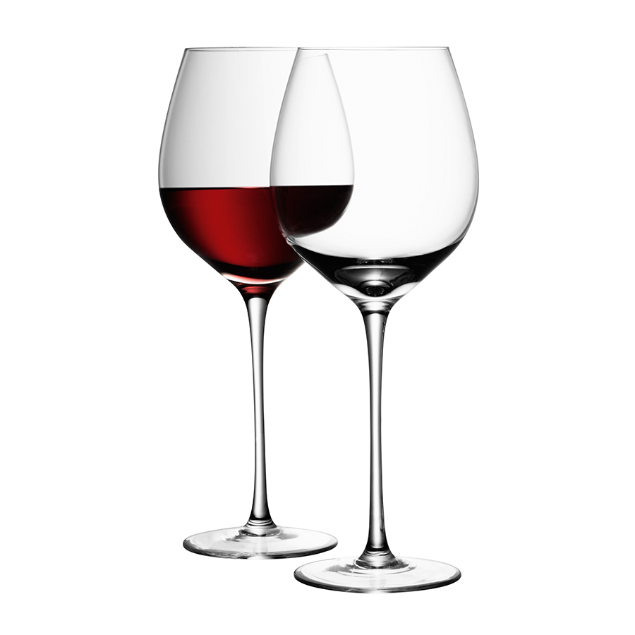 Набор из 4 бокалов для красного вина с подставками 750 мл Wine LSA INTERNATIONAL WINE 00-3863083 Прозрачный  - Вид №2