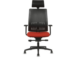 Регулируемое по высоте вращающееся офисное кресло с подголовником