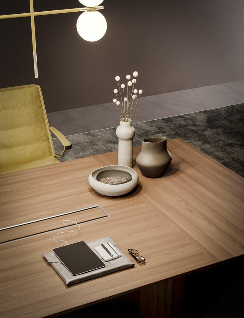 PROF Прямоугольный стол для совещаний с системой управления кабелями Slim sun-id-1395706 - Вид №20