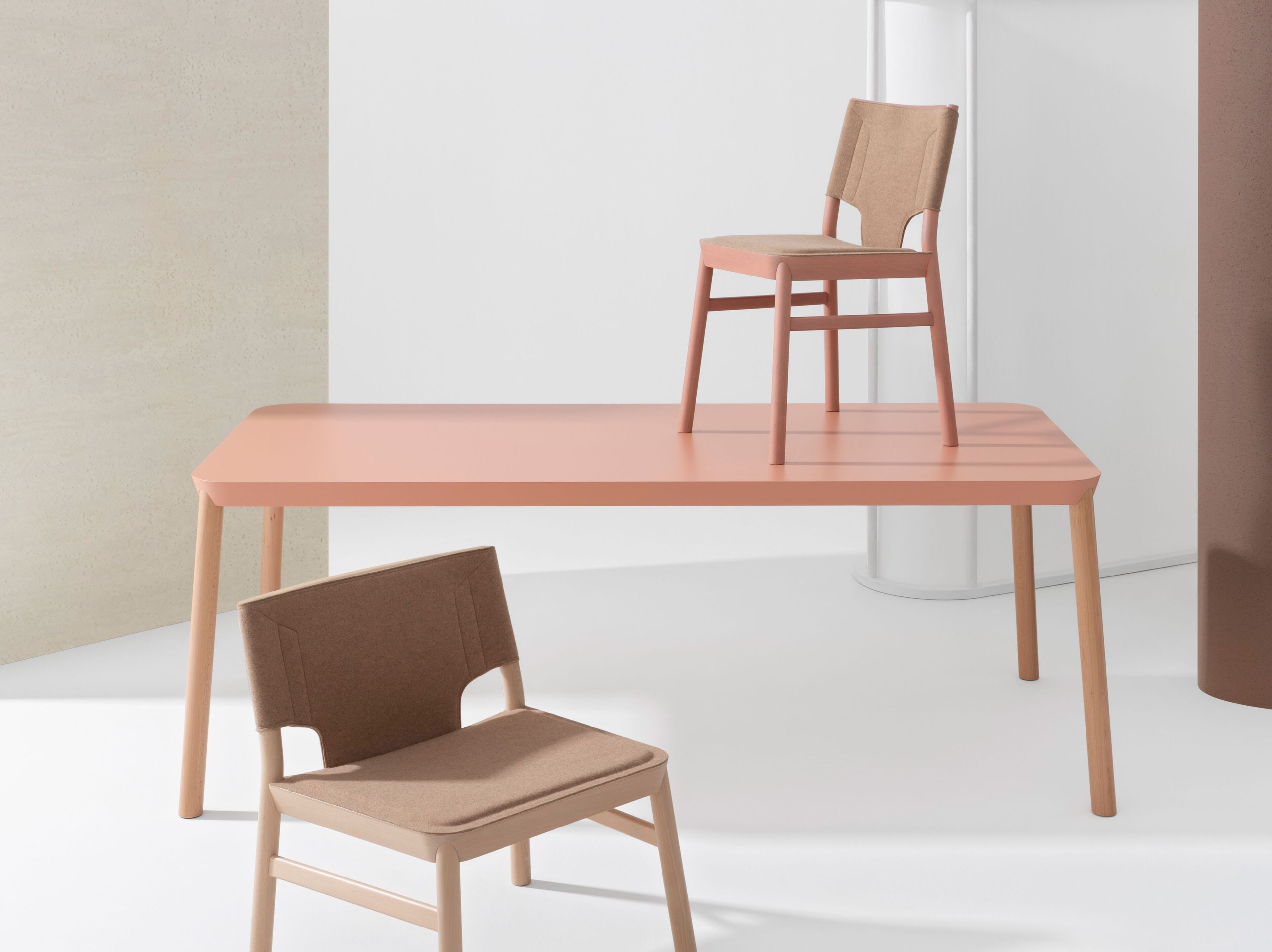 Стул из бука с обитым сиденьем/спинкой Billiani Marimba ARCH-00104550 - Вид №4