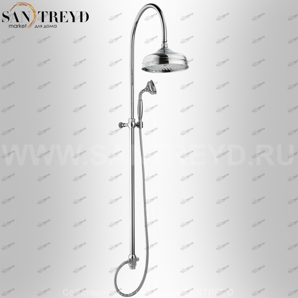 EVERGREEN Комплект с душевой лейкой и ручным душем хромированный EG550CR Santreyd 