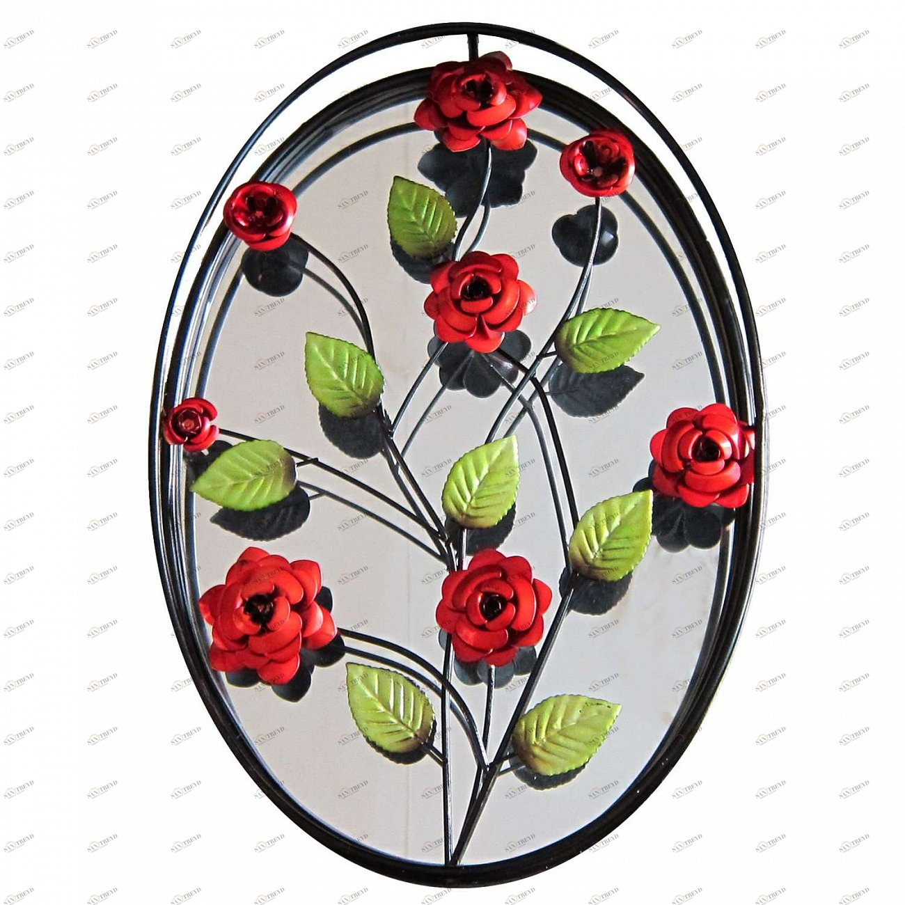 Настенное овальное панно "Букет" МИСТЕР ПРАЙС  117502 Разноцветный;зеркальный 