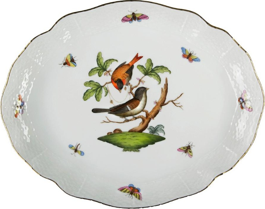 62411 Herend Блюдо овальное 37см "Ротшильд" Фарфор 