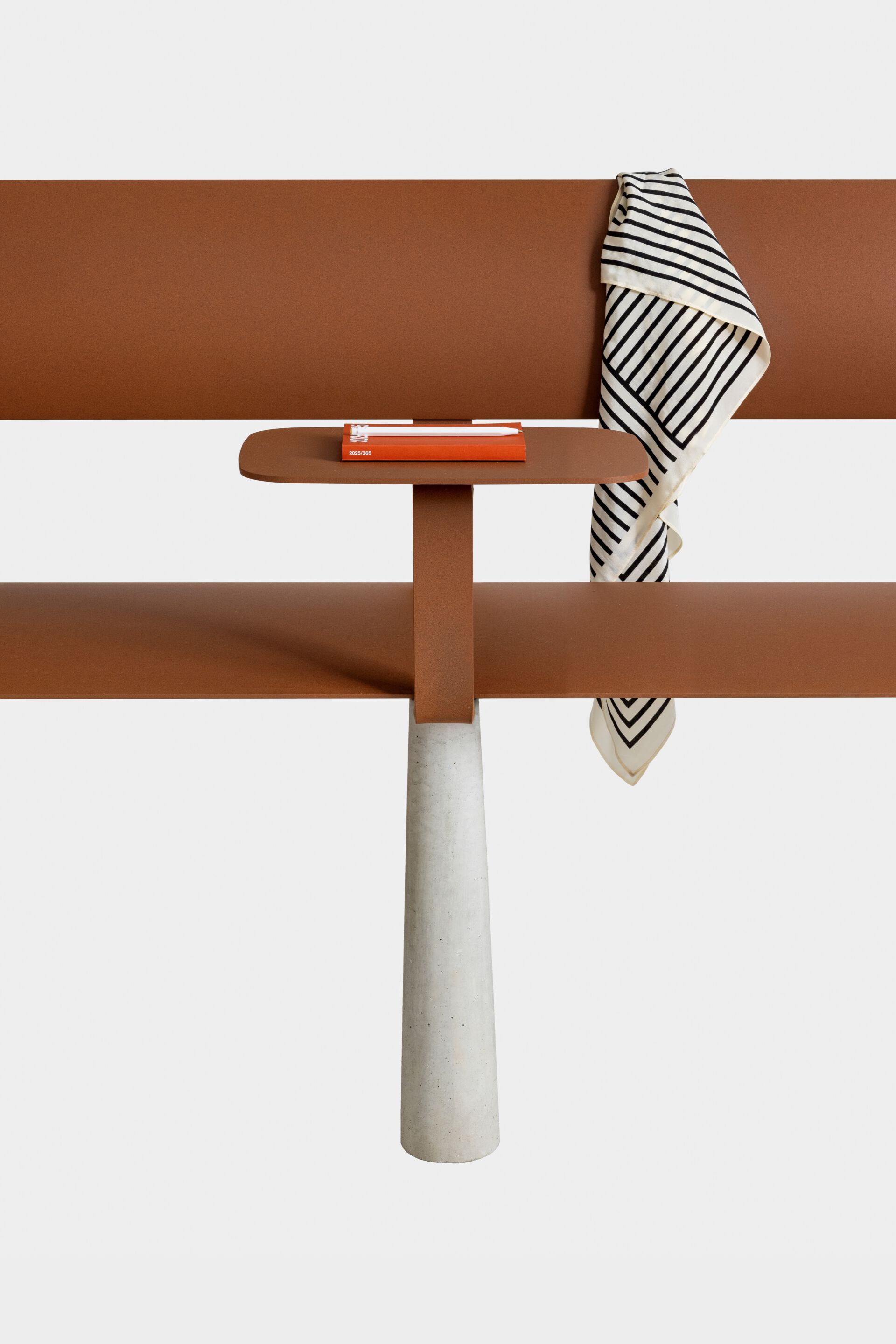 Стальная скамья с порошковым покрытием со спинкой FUNCTIONALS BEN ARCH-00041367 - Вид №8