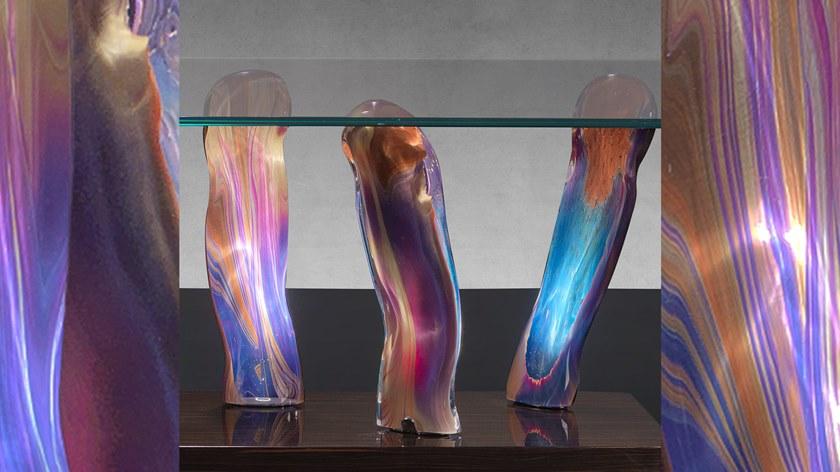 Reflex Прямоугольный обеденный стол из стекла Sassi sun-id-1410830 - Вид №1