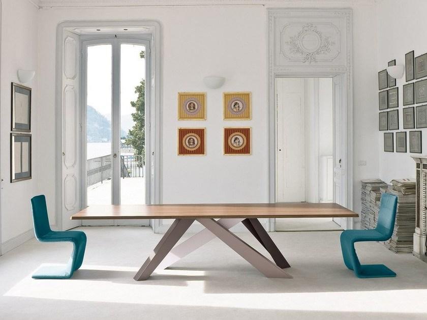 Bonaldo Стол со стальным основанием и деревянной или стеклянной столешницей sun-id-1367890 - Вид №9