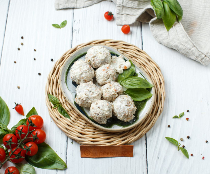 6757 Куриные ёжики в сливочном соусе (су-вид) Вкусляндия  - Вид №1