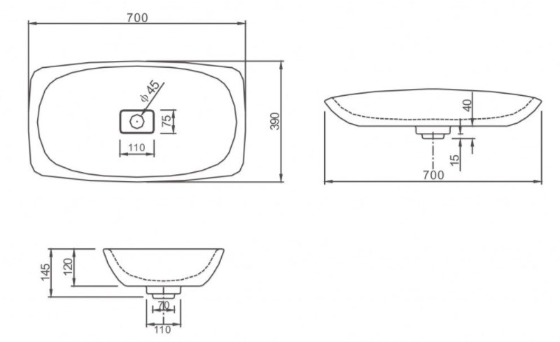 CL3156 Раковина SSWW CL  - Вид №2