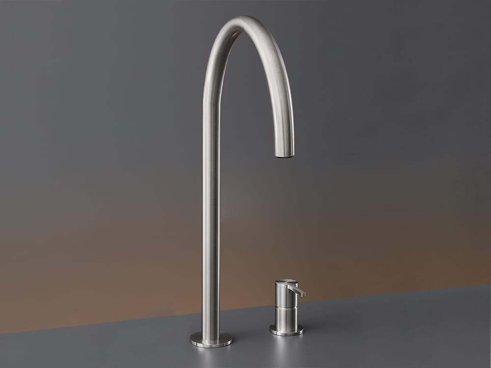 Смеситель для кухни с 2 отверстиями из нержавеющей стали со съемным ручным душем CEADESIGN INNOVO ARCH-00027965 - Вид №1