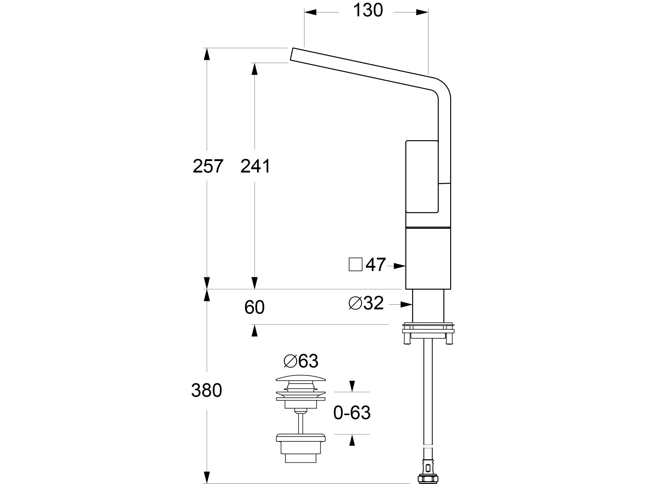 Смеситель для раковины с одним отверстием GUGLIELMI RUBINETTERIE Centanni ARCH-00078286 - Вид №2