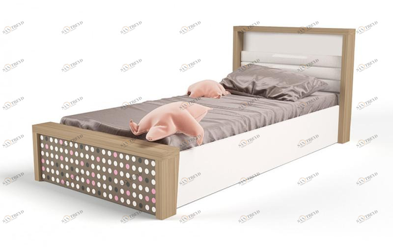 Кровать ABC-KING 190х90 №5MIX №5 с под.мех ( розовый) 4631148108103